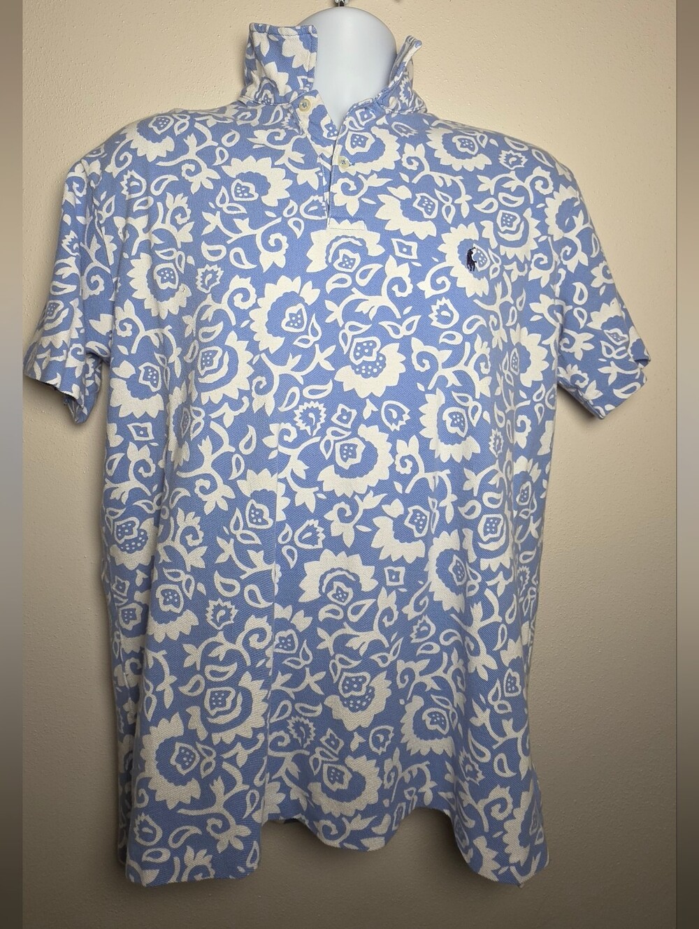 Polo by Ralph Lauren Light Blue & White Floral Polo